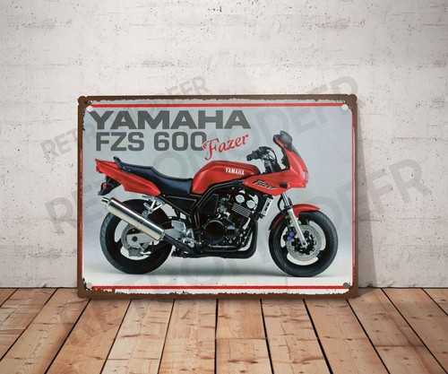 Plaque métal vintage yamaha - métal,