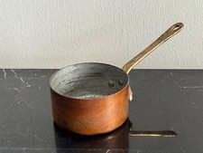 Mauviel France Vintage Copper 3 5/8" Wide Saucepan with Brass Handle