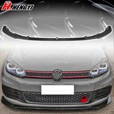Spoiler Lèvre Lame Noir Brillant Jupe Pare-Choc Avant Pour VW Golf MK6 GTI
