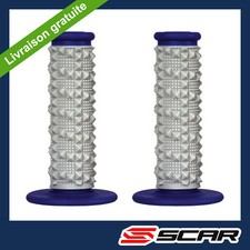 POIGNEE GUIDON GRIS BLEU MOTO