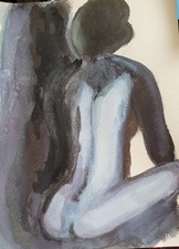 Magnifique nu à l'encre de