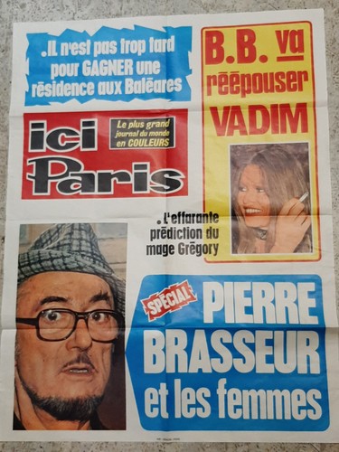Affiche ici paris - paris, brigitte