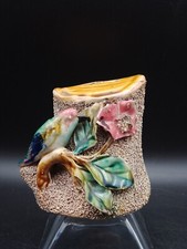 ONNAING Trunk and Bird Breaking Piggy Bank Slipper Flowers Belgium circa 1920