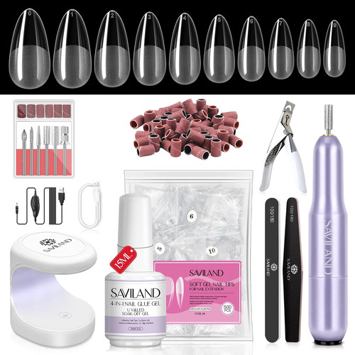 Gel nail kit with - with, medium