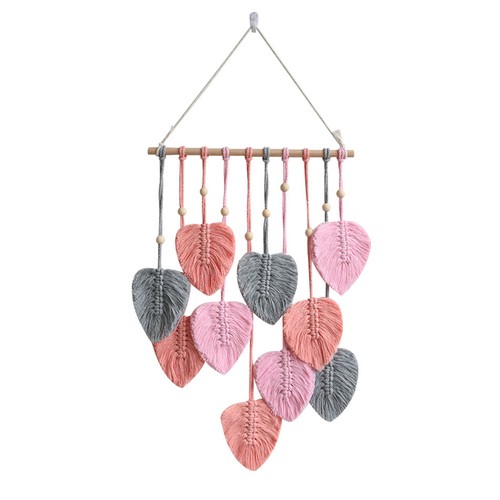 Feuille macramé tenture - feuille,