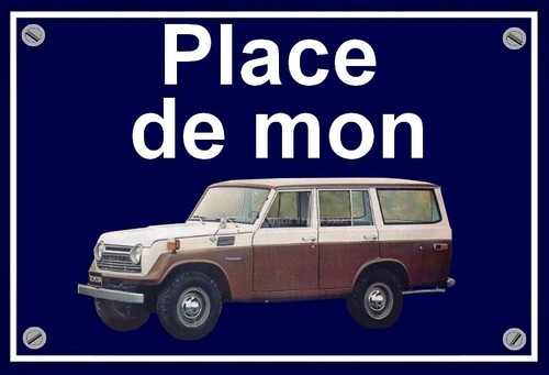 Plaque place mon - ", toyota