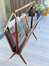 Porte revues laiton, bois et