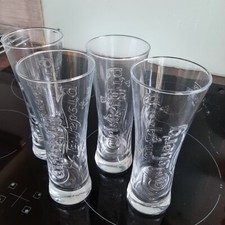 4 verres "Carlsberg" marquage 25 cl Officiels de la marque