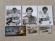 Thierry Boutsen Signed Photographs and Renault Postcard