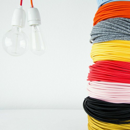 Fil electrique torsade tissu - fil,