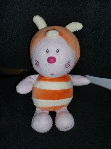 Doudou peluche lapin abeille - peluche,