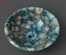 Évier En Pierre D'Agate Fait Main Décoration De Salle De Bain 21''