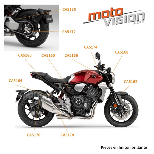 Garde boue carbone honda - boue,