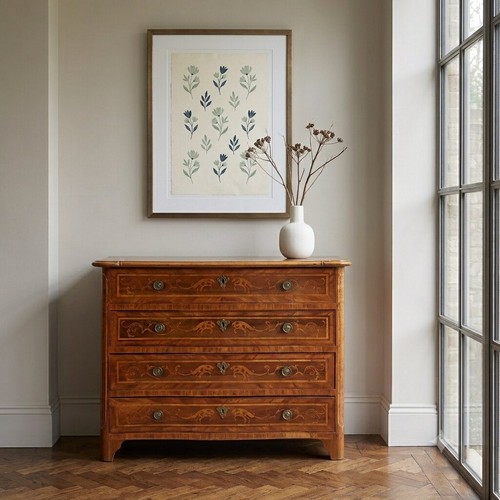 Commode baroque ancienne noyer - commode,