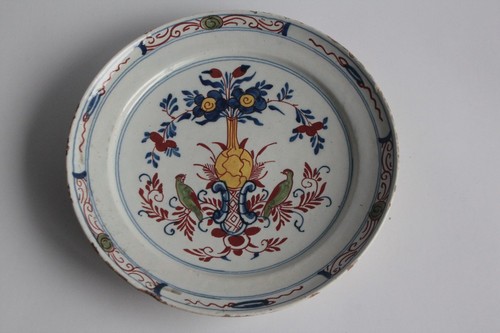 Assiette faïence delft - faïence, xviiie