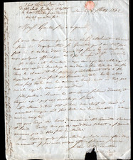 PARIS (V°) ABSINTHE COGNAC ALCOHOL WAREHOUSE "TOURNEUR & JOANNE" traveled in 1842