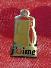 PIN'S LAPEL BADGE COLLECTION VINTAGE GAS PUMP LOGO LIKE SHELL