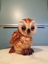 VINTAGE LAMPE VEILLEUSE-CHOUETTE-PORCELAINE-GERMANY-DESIGN 1930-50-60-DLG GOEBEL