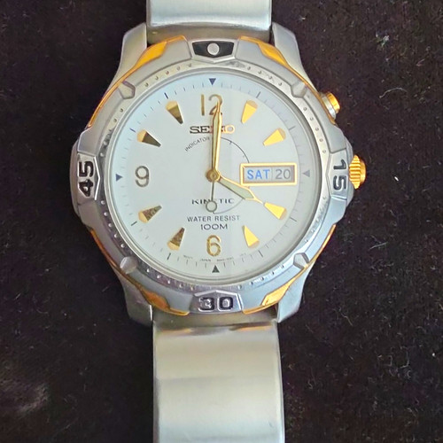 Seiko kinetic indicator - kinetic, men's