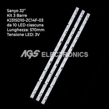 KIT 3 BARRES STRIP 10 TV LED