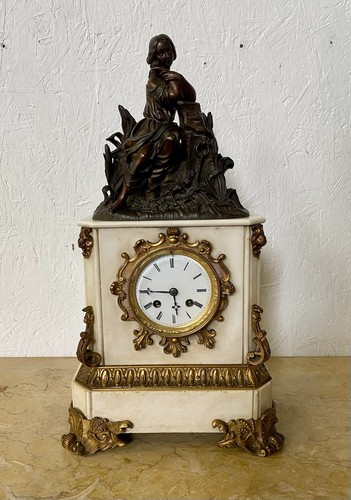 Pendule xixeme femme bronze - xixeme,