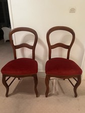 2 chaises velours anciennes