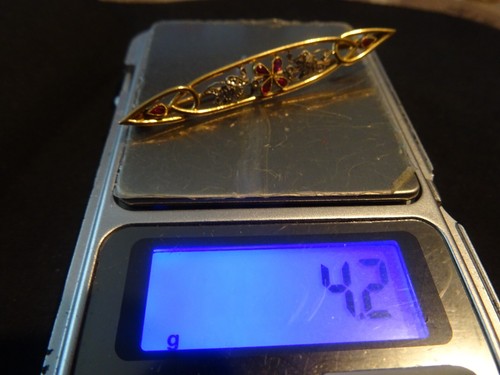 18k superbe broche bijoux - or,