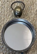 Antique Vintage 1950s Brutalist Wrought Iron Small Mirror No Atelier Marolles