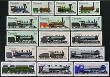 CANADA #999-1002 1036-39 1071-74 1119-21 complete set 16 Trains, Locomotives MNH