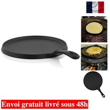 Crêpière BBQ-Toro 26 cm Pré-assaisonnée en Fonte pour Une Cuisson Parfaite