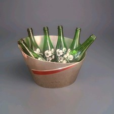 Énorme Seau/ Vasque à Champagne MUMM & Cie Reims Étain d'Anjou Vintage Rare 