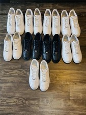 9 PAIR OF MEN'S WHITE & BLACK LOW TOP NIKE AIR FORCE ONES SIZE 12 13 - RP $1100+
