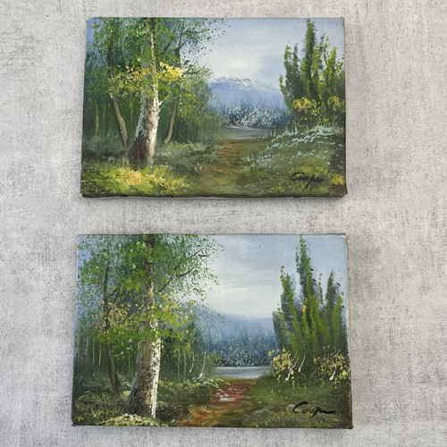 Paire petit tableau - paire, huile