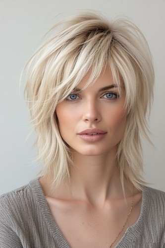 Ombre platinum blond wig with - blond,