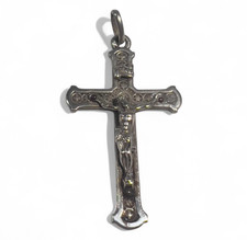 Crucifix Pendant Solid Silver Collection Religion Boar Hallmark 19th Century