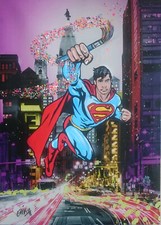Grande toile Superman artiste