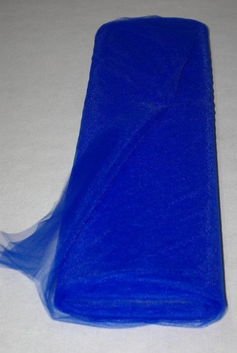 Tulle souple non feu - non, bleu