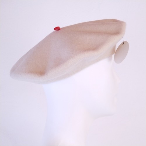 Béret français écru laine - Écru,