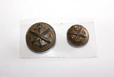 2 BUTTON MILITARY UNIFORM ARMY NAVY GRENADE ANCHOR CROSS CANNON 16.22mm