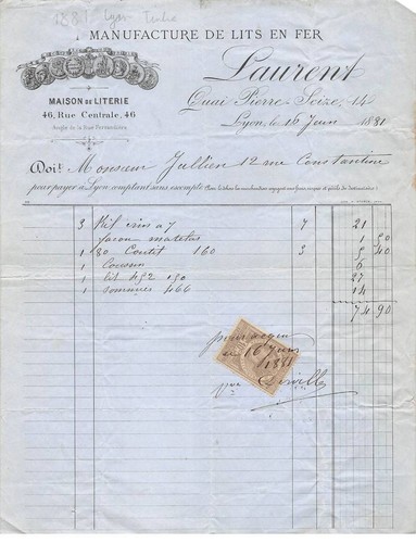 Facture.AM24200.Lyon.1881.Laur