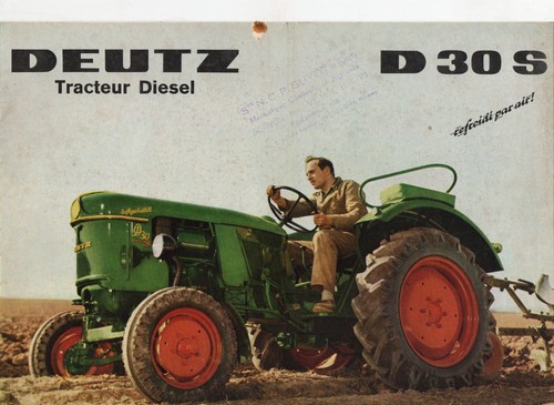 Publicite tracteurs deutz d30 - publicite,