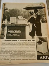 PUB AEG Favorite R Dishwasher Advert Print 1966
