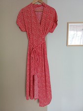Robe portefeuille rouge/blanc