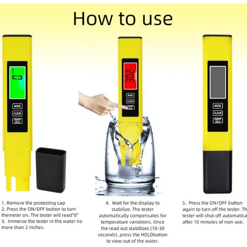 Testeur eau numérique en - d'eau, 3