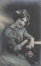 CP WOMAN ELEGANT PINK HAIR RIBBON FLOWERS - 22292