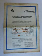 notice relevage hydraulique tracteur : HANOMAG Granit 500  de 1962