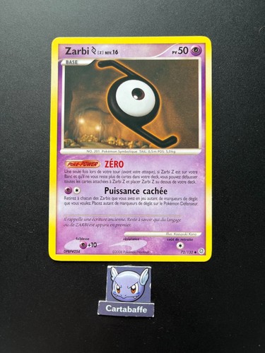 Carte pokémon zarbi 132 - zarbi, 72/132