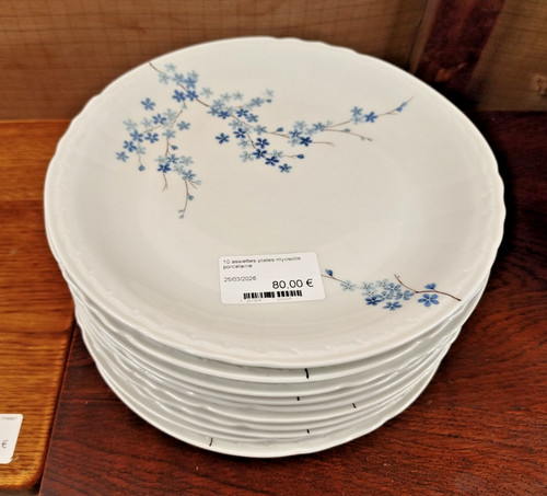Assiettes plates decor - 10,