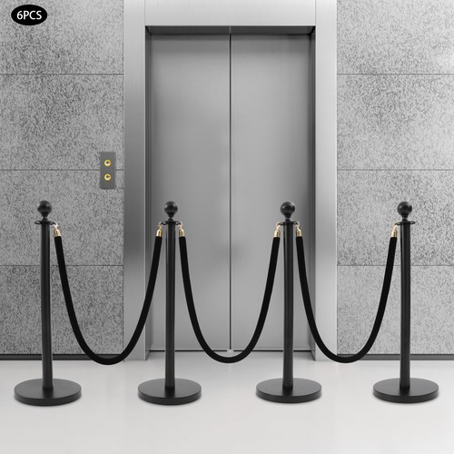 Black metal stanchion - black,