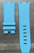 AUDEMARS PIGUET 28/24MM OEM BLEU CLAIR ROYAL OAK OFFSHORE BRACELET EN CAOUTCHOUC